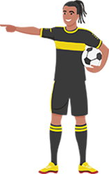 Artistic AI rendition of generic Wigan Athletic Player in away black kit with single yellow hoop